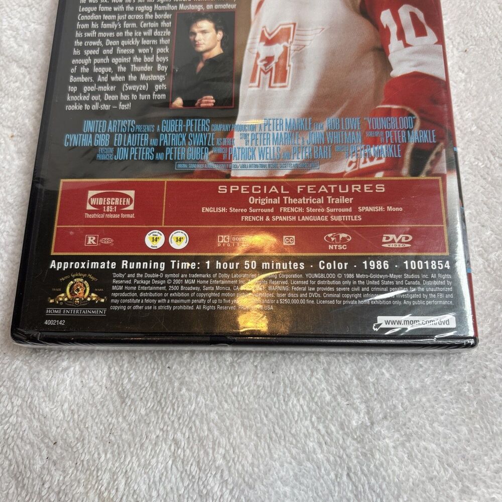 Youngblood DVD 2001 MGM Rob Lowe Patrick Swayze Keanu Reeves BRAND NEW SEALED - Picture 9 of 9